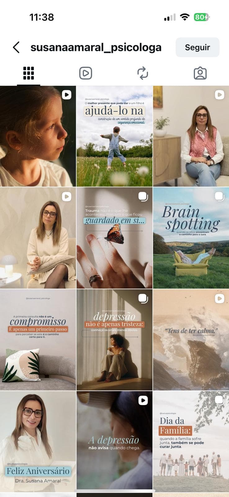 Exemplo de gestão de redes sociais para clínica de psicologia (1 de 5)